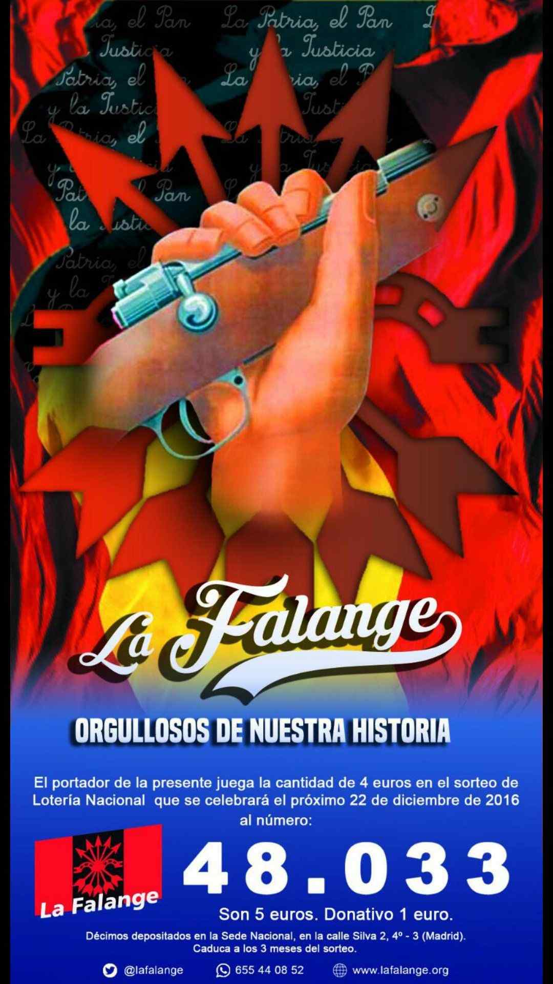 El número de loteria de la Falange