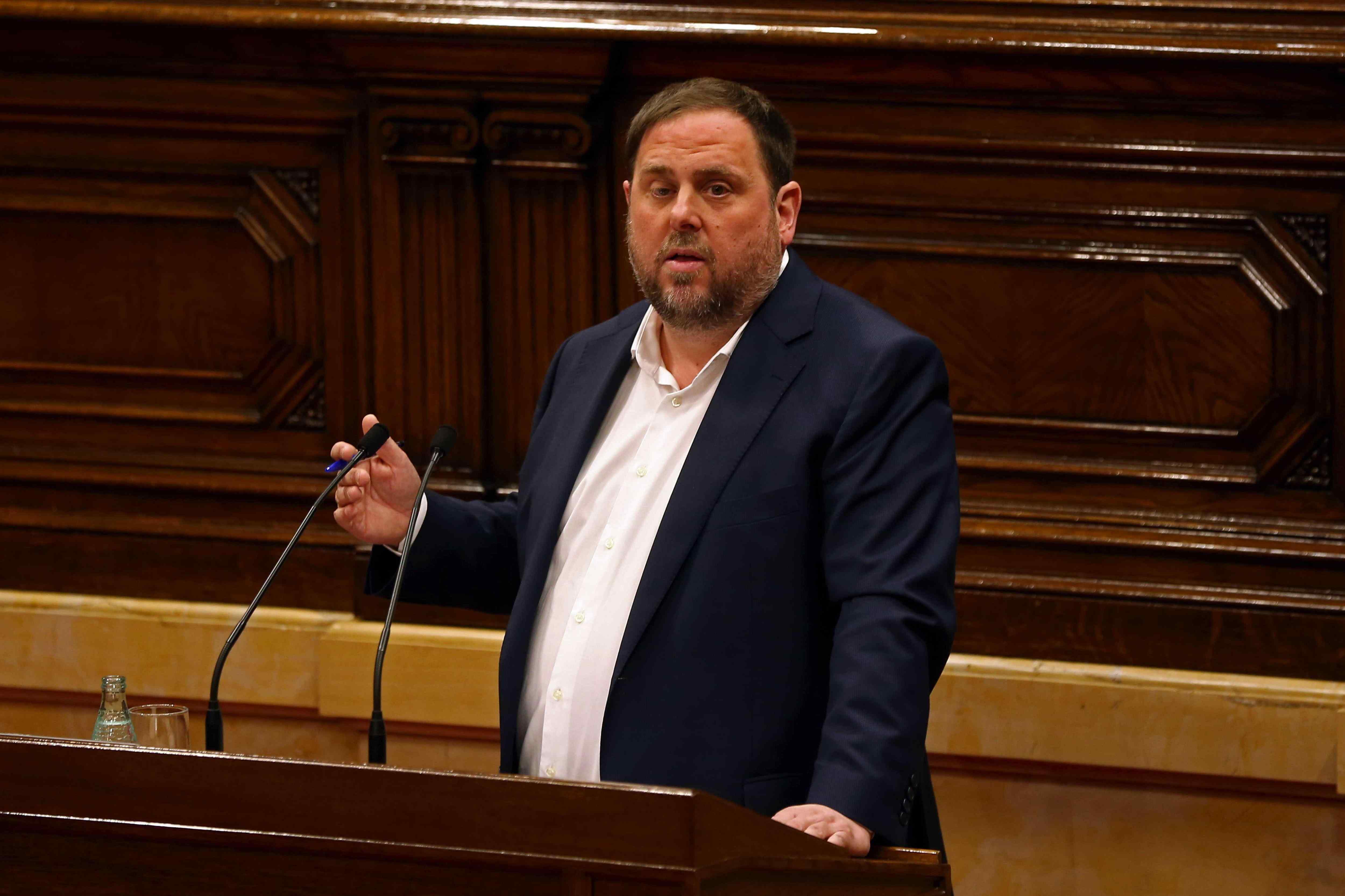 Junqueras: "El Estado nos da lecciones mientras vacía la caja de la seguridad social"