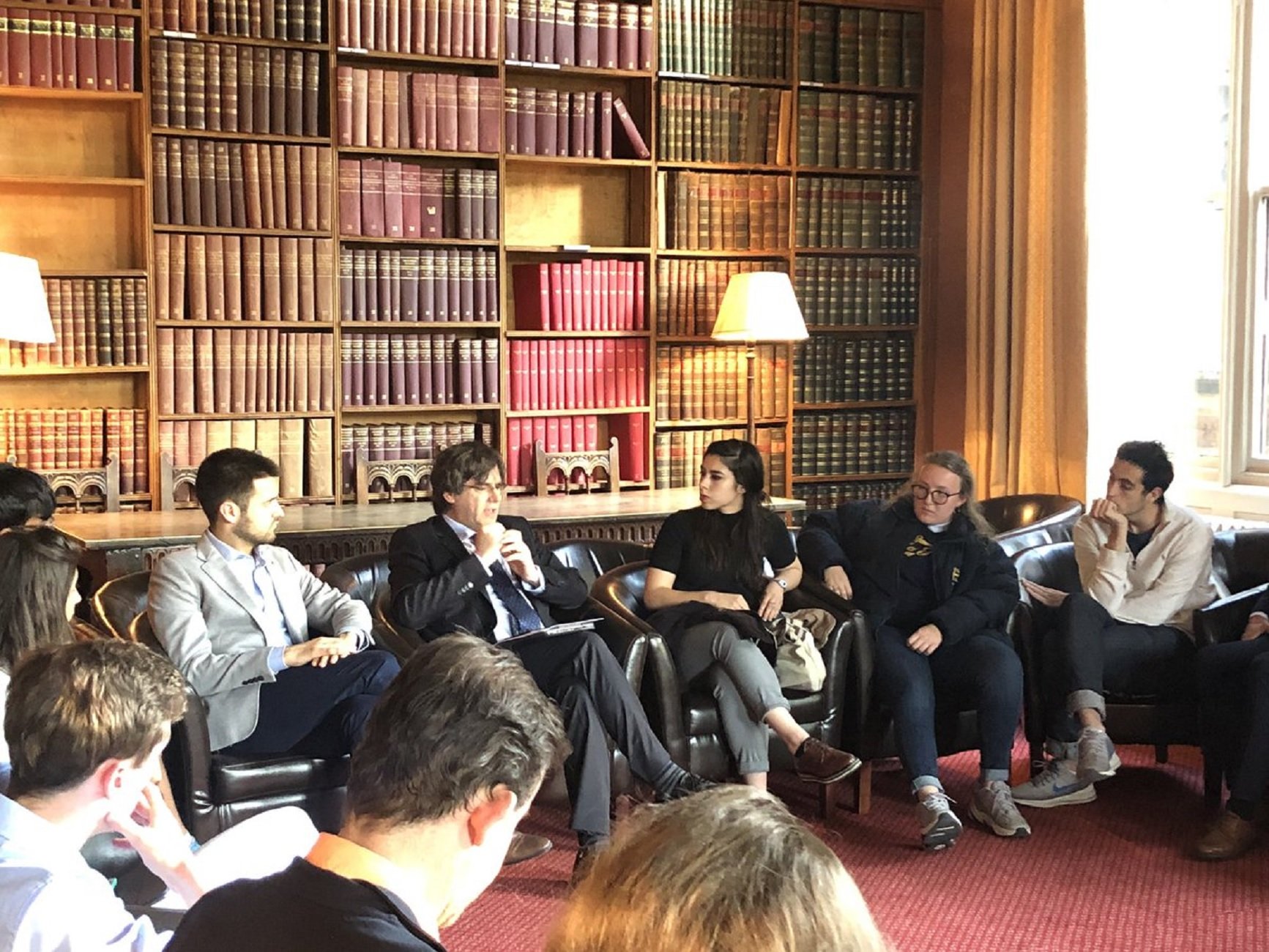 Puigdemont ofrece una conferencia en la Oxford Union