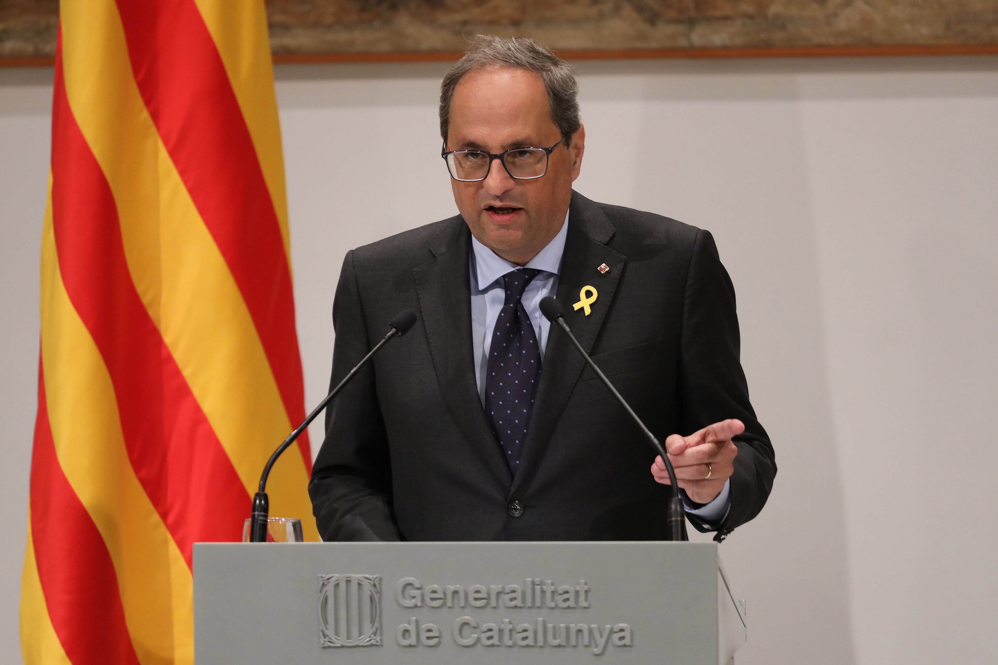 Torra demanarà a la fiscalia que es retirin tots els càrrecs i la llibertat dels presos