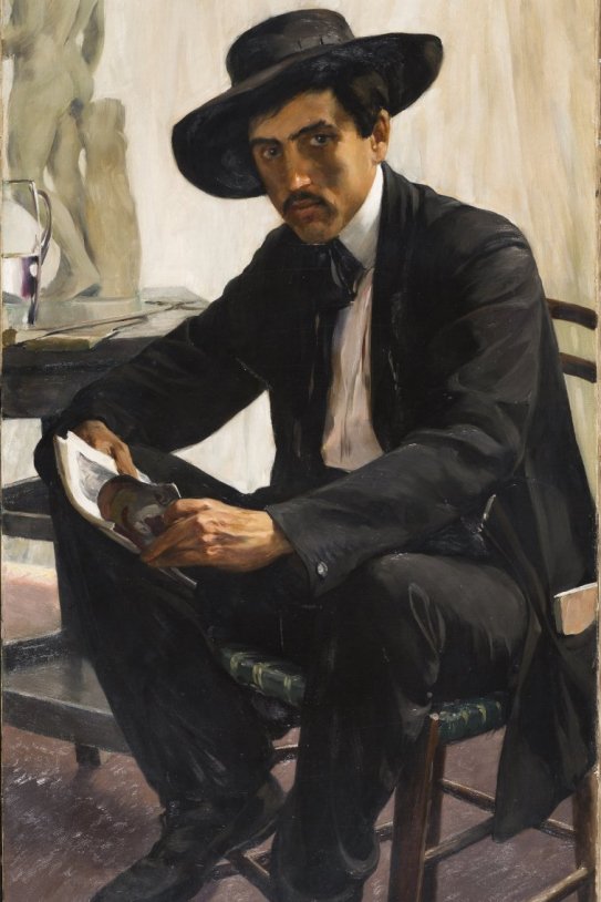 9. Antoni fabrés. L'estudiant. Retrat del pintor Saturnino Herrán, 1908. Museu Nacional d'Art de Catalunya