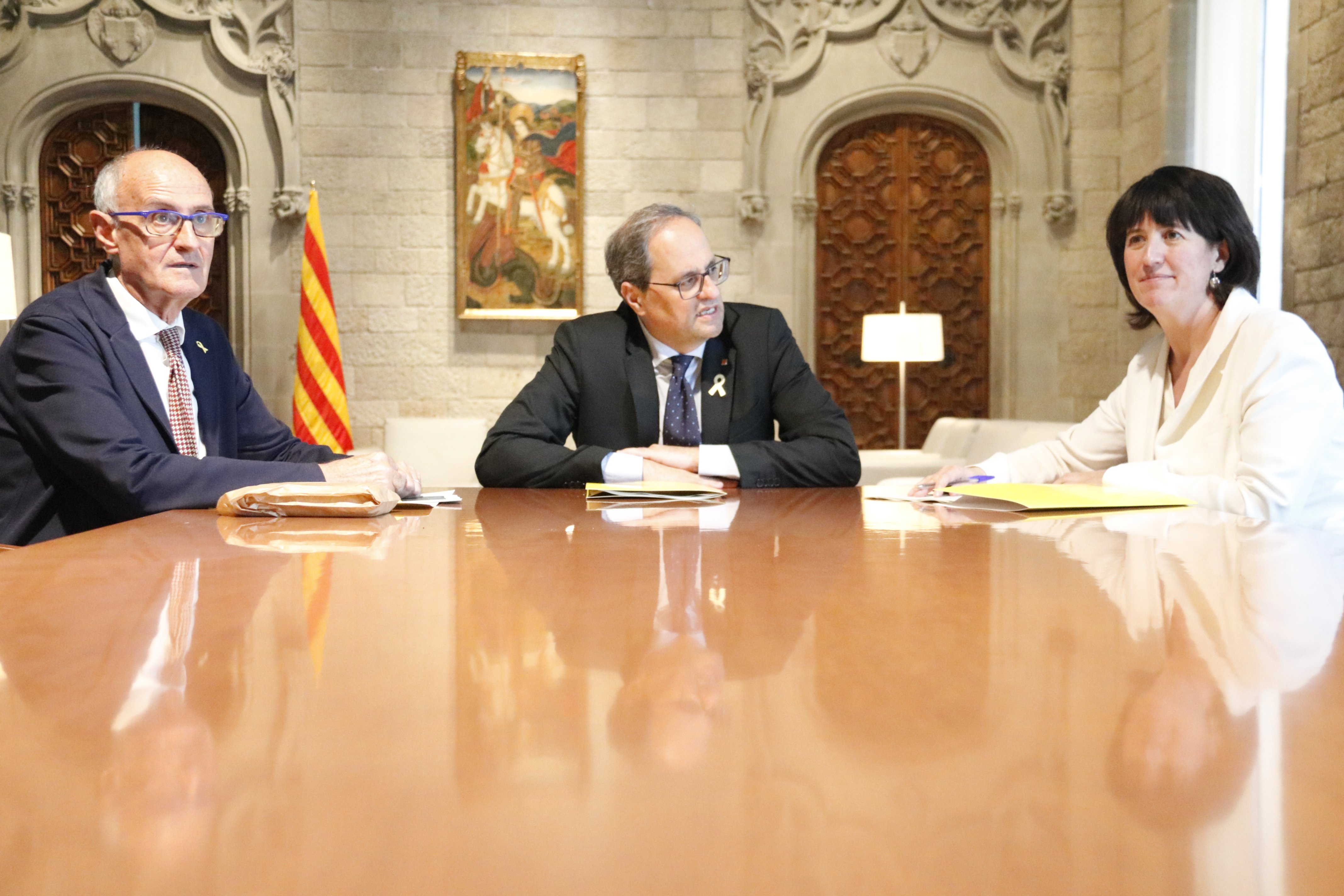 Torra, Òmnium y la ANC se conjuran para acompasar la respuesta a la sentencia