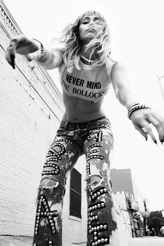 Miley Cyrus Sex Pistols TShirt @mileycyrus