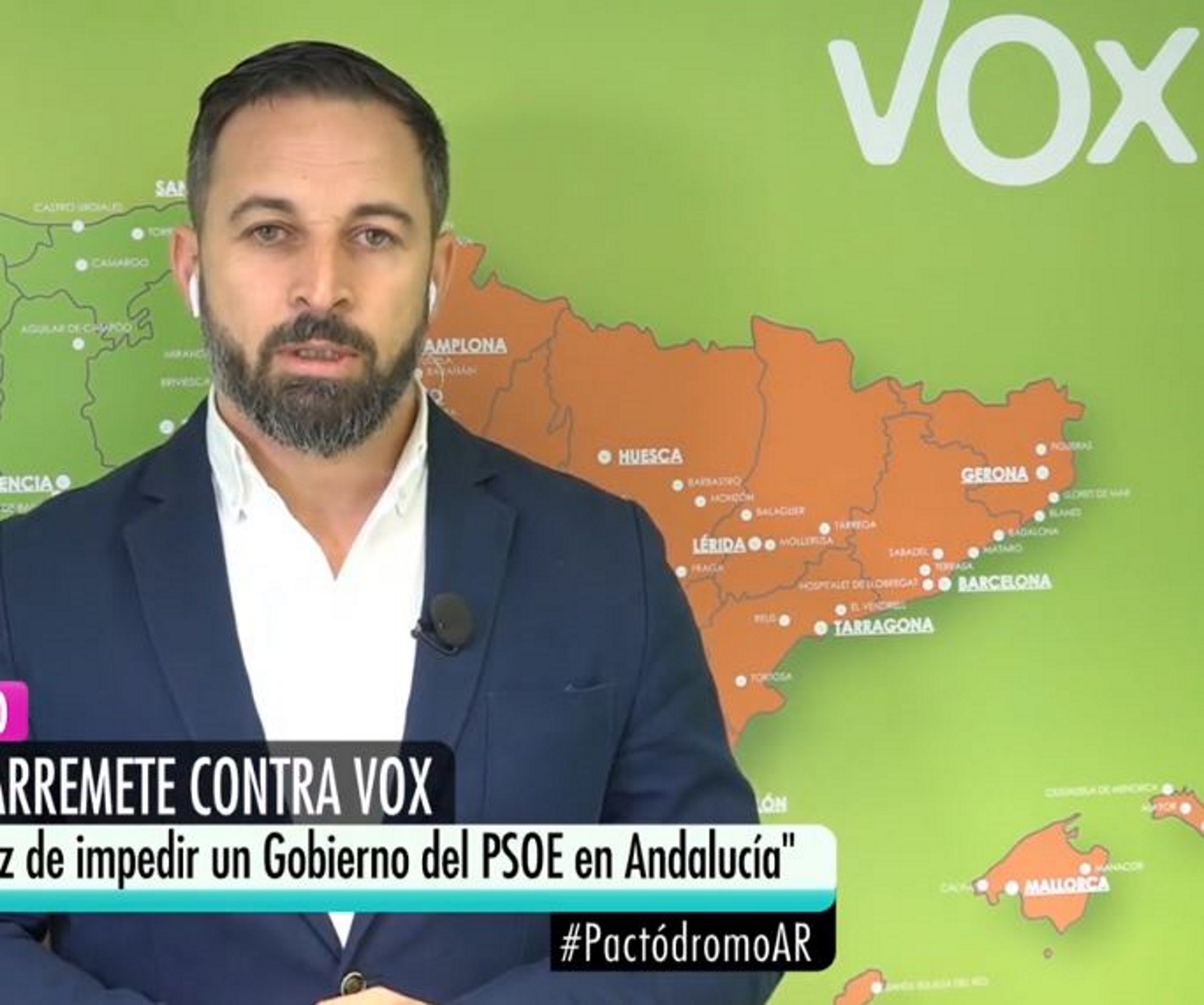 El ridícul mapa de Catalunya d'Abascal que cau en el surrealisme