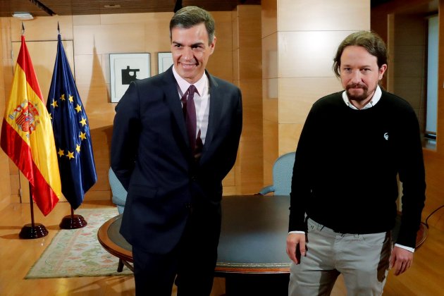 Pedro Sánchez Pablo Iglesias reunió 11 de juny 2019 Congrés  EFE