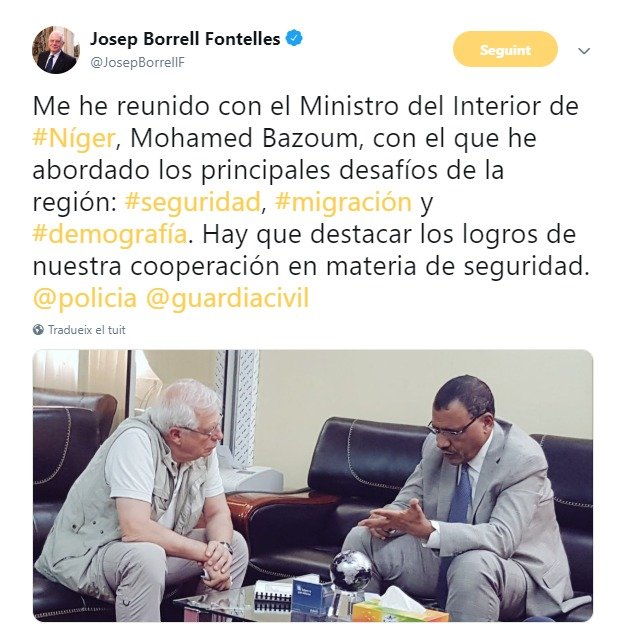 Josep Borrell safari twitter