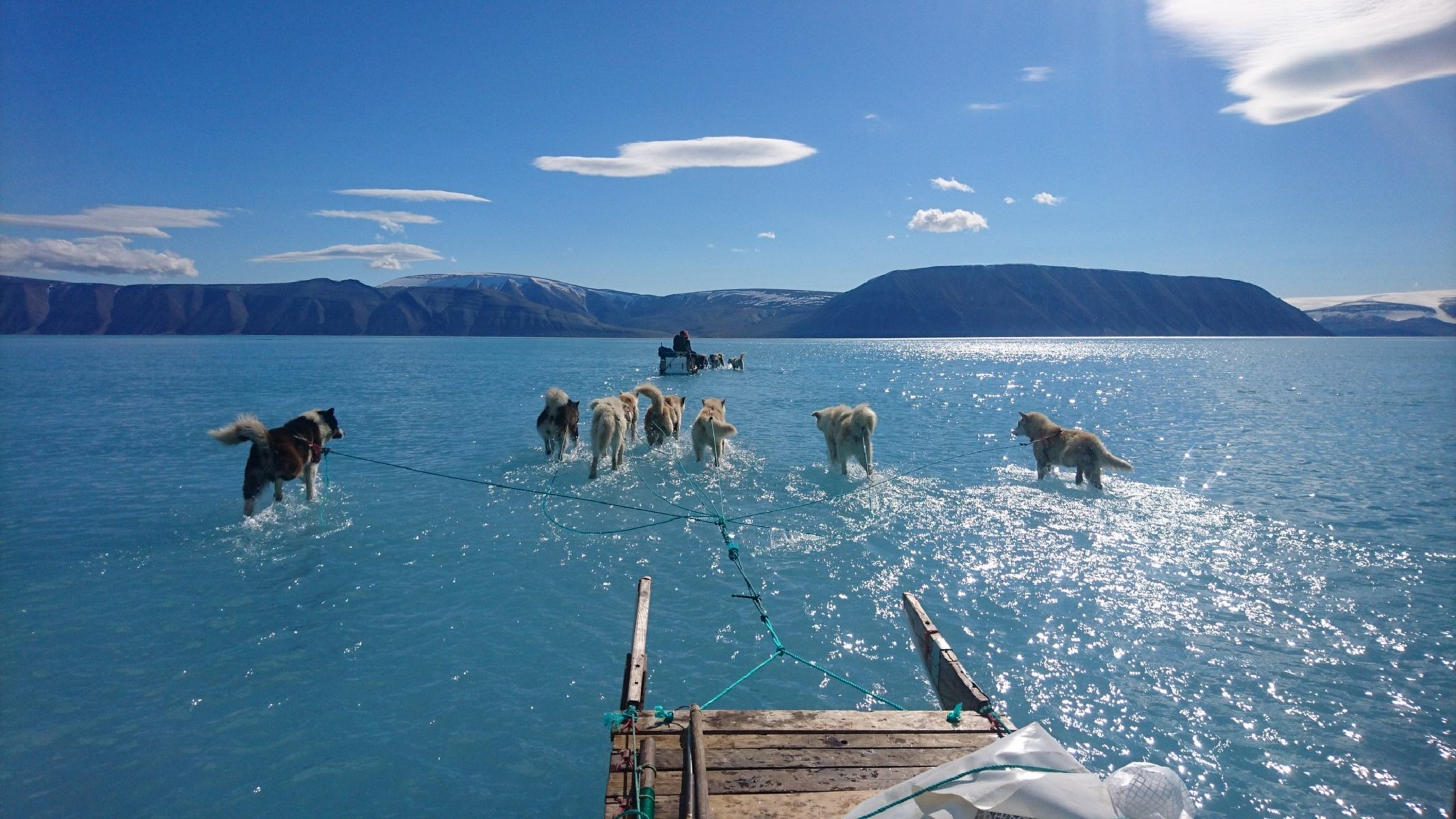 La imagen viral que muestra el cambio climático en Groenlandia