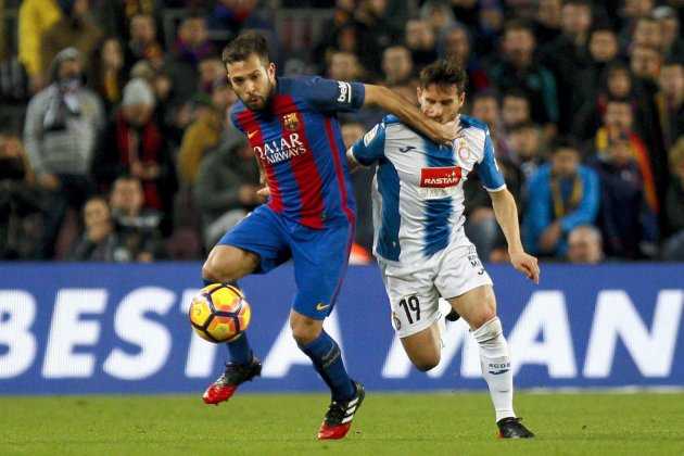Jordi Alba Piatti Barça Espanyol EFE