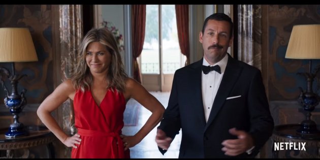 Jennifer Aniston Adam Sandler Criminales en el Mar 2 NETFLIX