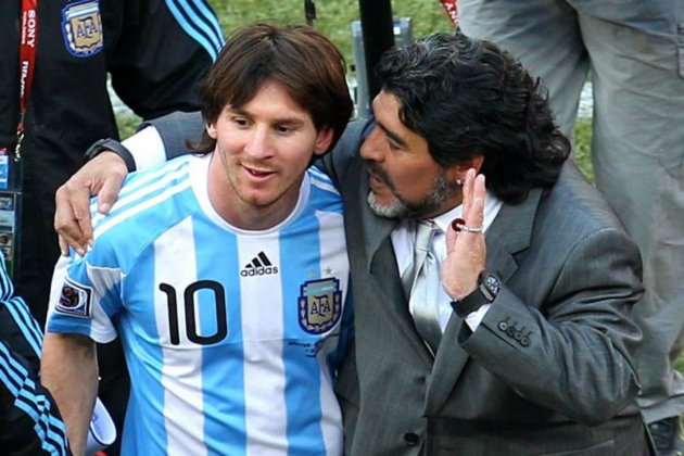 Messi Maradona Argentina AFA