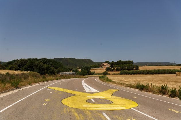 Arribada presos Lledoners llaç groc    Sergi Alcàzar