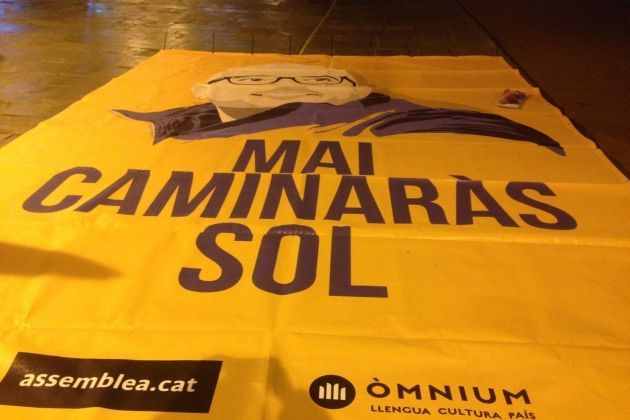 pancarta manifestacio vic gemma linan