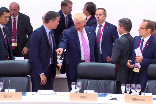 gesto trump sanchez osaka g20 - tve gesto trump sanchez osaka g20 - tve