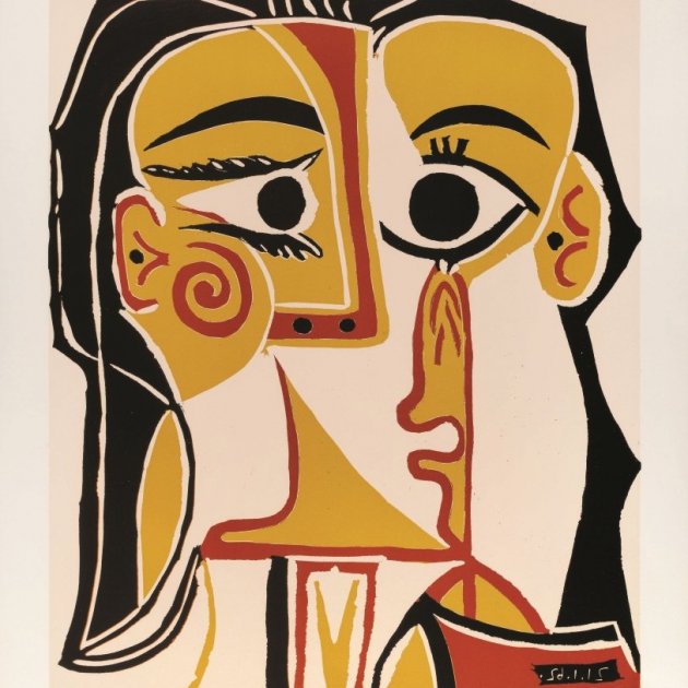 PICASSO, Pablo 1963 Retrato estilizado de Jacqueline Thyssen