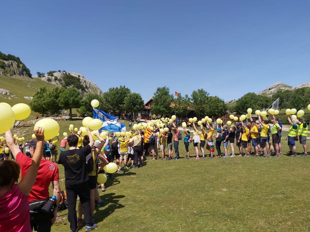 Marcha solidaria con los presos políticos catalanes en Euskal Herria
