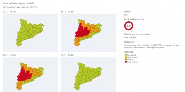 peligro ola|oleada calor 30 junio