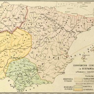 Test 65. Els Paisos Catalans durant la dominació romana. Mapa divisió conventual península ibèrica. Font Biblioteca Nacional de España Test 65. Els Paisos Catalans durant la dominació romana. Mapa divisió conventual península ibèrica. Font Biblioteca Nacional de España