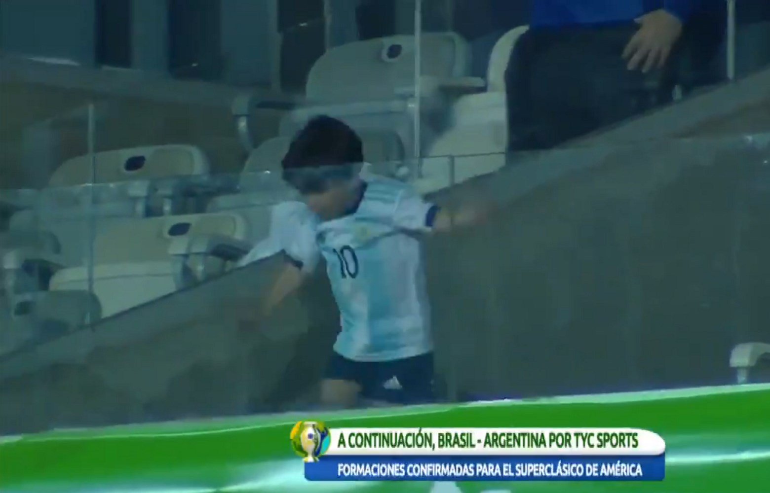 Los hijos de Messi, protagonistas involuntarios de la derrota de Argentina