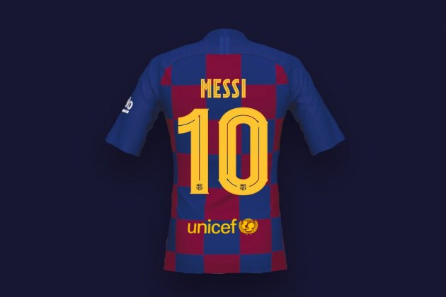 Messi tipografia Barça 2019 20 Barça FC Barcelona