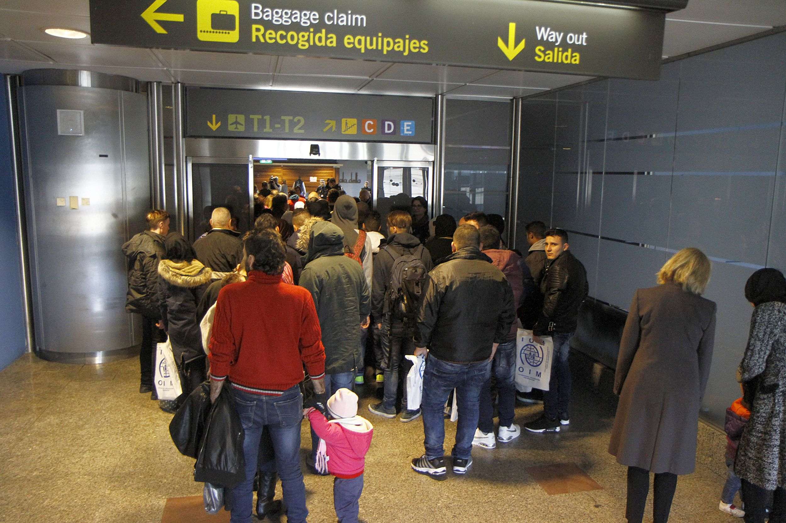Arriben 55 refugiats a Catalunya