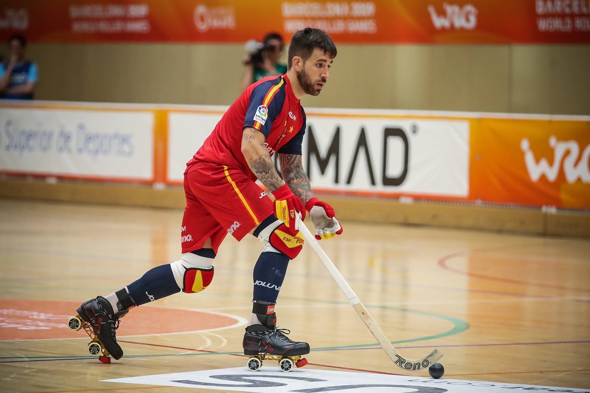 La selecció espanyola d’hoquei sobre patins jugarà demà els quarts de final al Palau Blaugrana