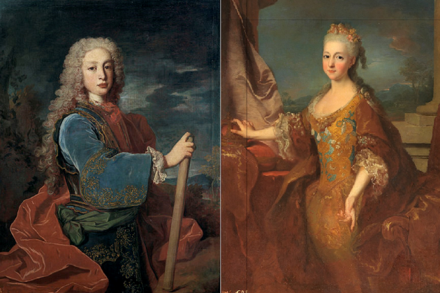 Luis I y Lluisa Isabel d'Orleans (1724), obra de Jean Ranc, que se exponen al Museo del Prado. Fuente Wikimedia Commons