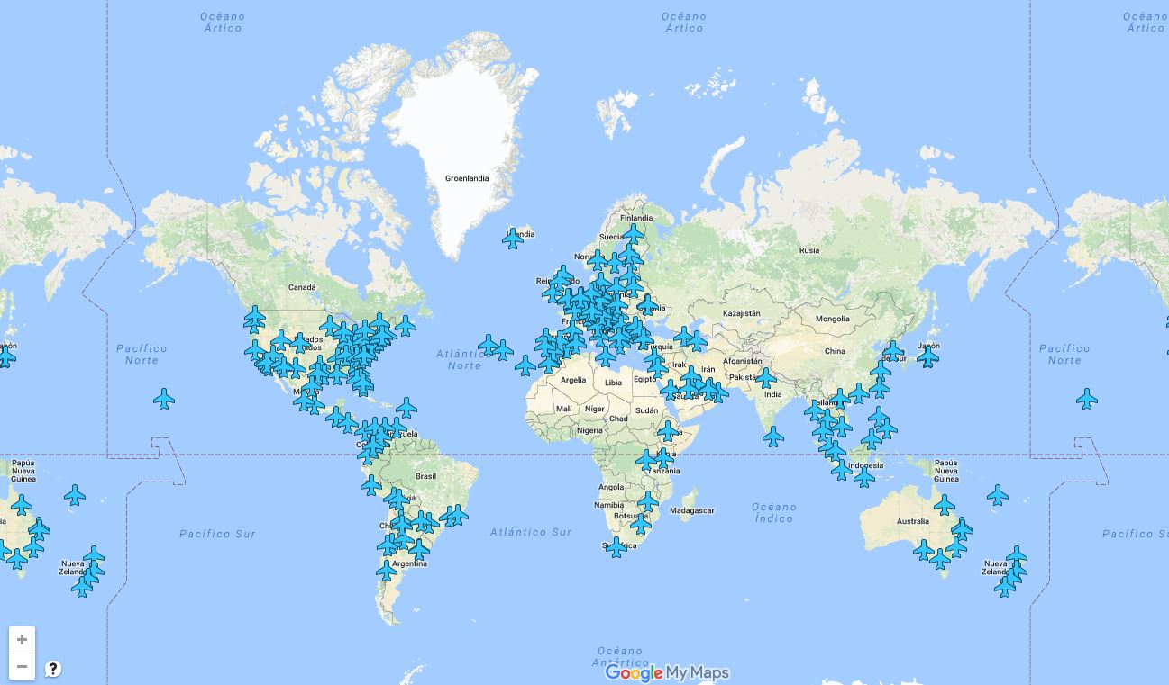 Este mapa desvela las claves del wifi de los aeropuertos