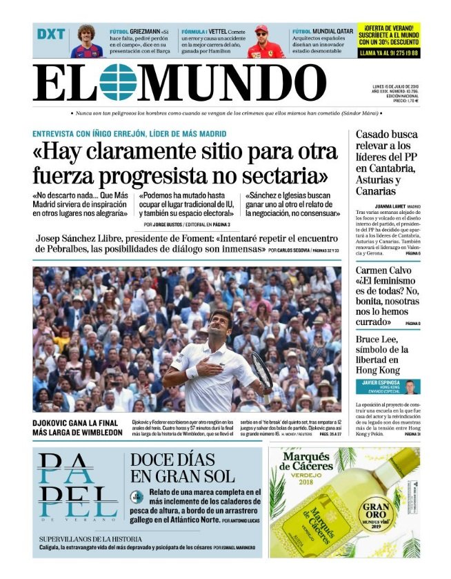EL MUNDO 15 julio