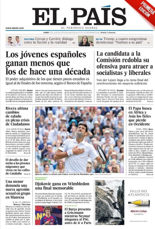 EL PAIS 15 julio