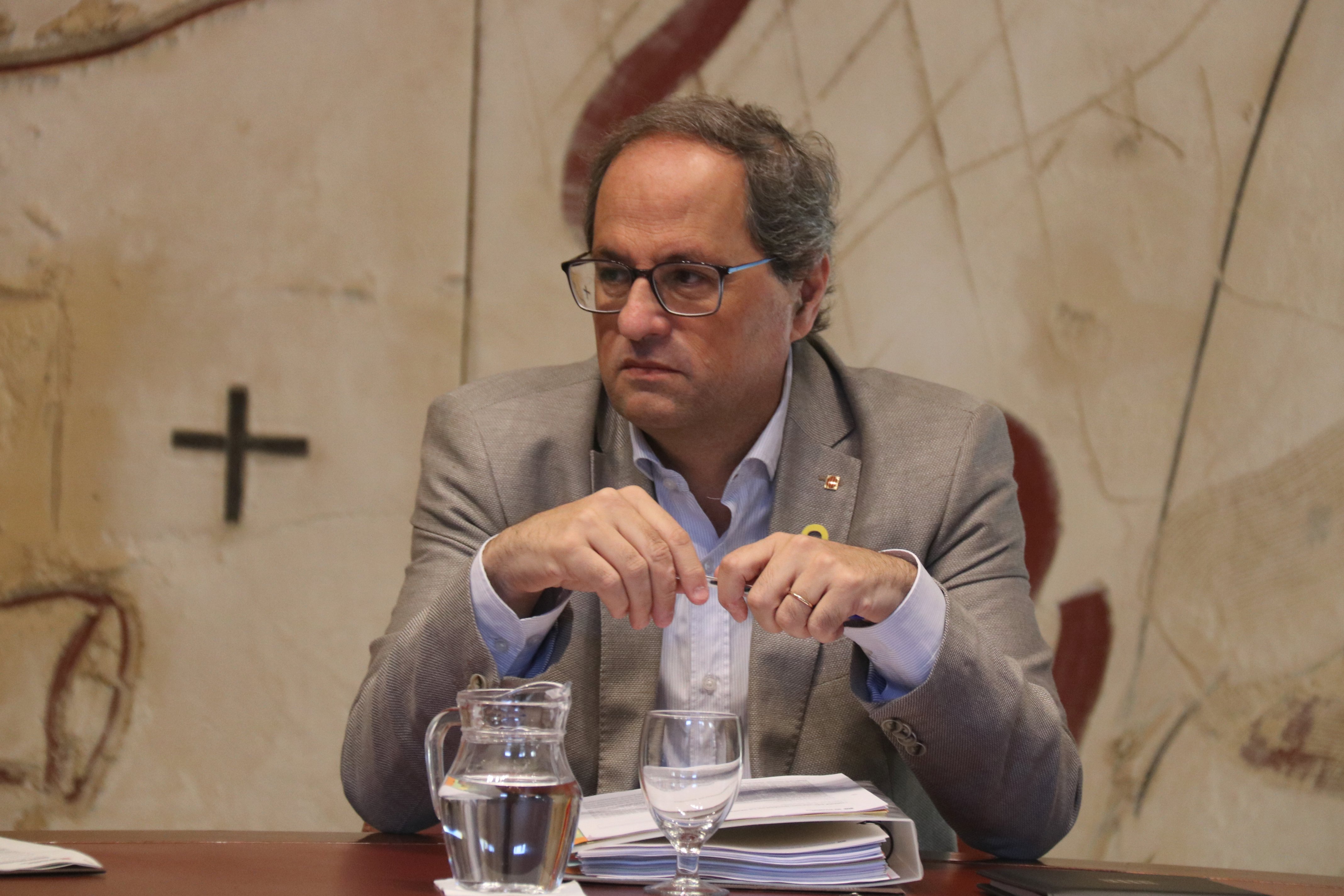 El gest de Quim Torra amb Gerardo Pisarello