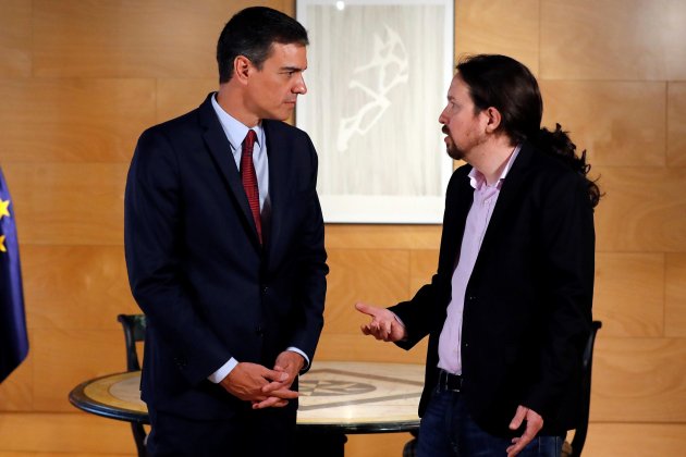 Pedro Sánchez Pablo Iglesias reunió 9 juliol EFE