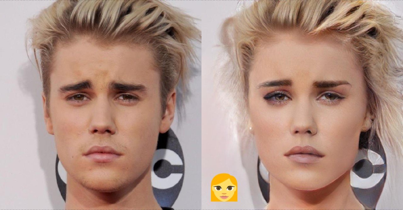 FaceApp Justin Bieber