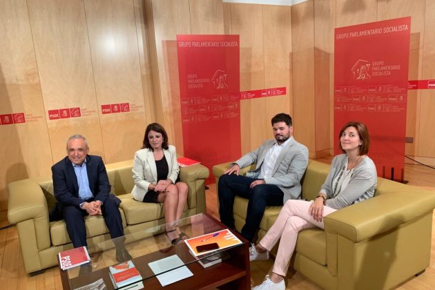 Gabriel rufiá Carolina Telechea ERc reunio Adriana Lastra PSOE Congreso - Nicolas Tomás