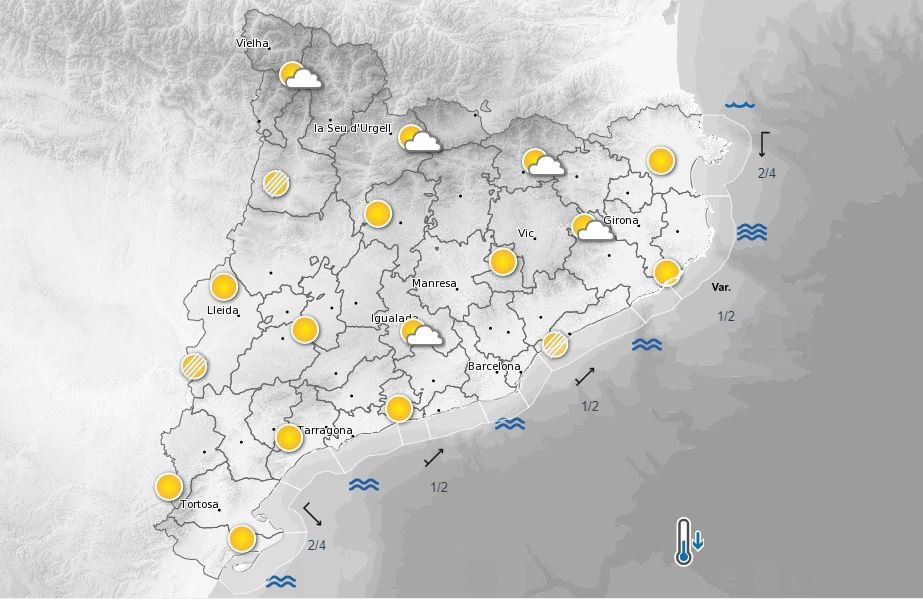 Les intenses pluges deixen pas a un temps més estable i calorós