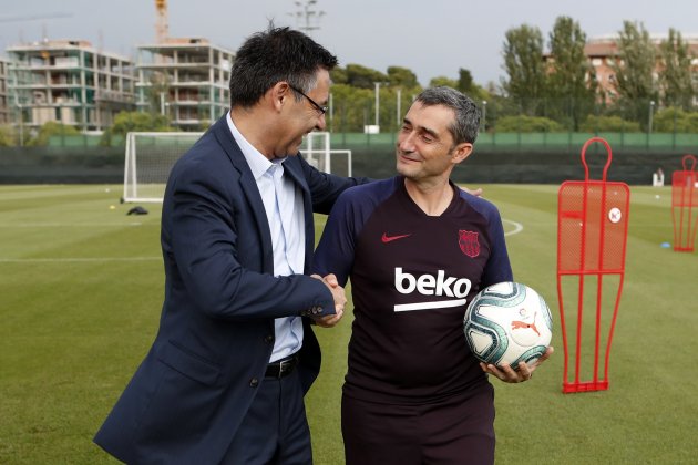 Bartomeu Valverde Barça entrenamiento FC Barcelona