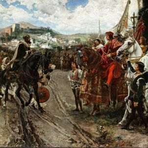 Granada. Representació moderna de la rendició de la ciutat. Granada. Representació moderna de la rendició de la ciutat.