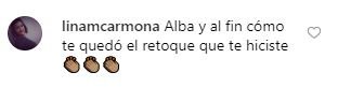 Comentario Alba Carrillo Culo @albacarrillooficial
