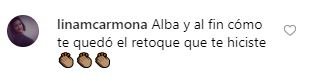 Comentari Alba Carrillo Cul @albacarrillooficial