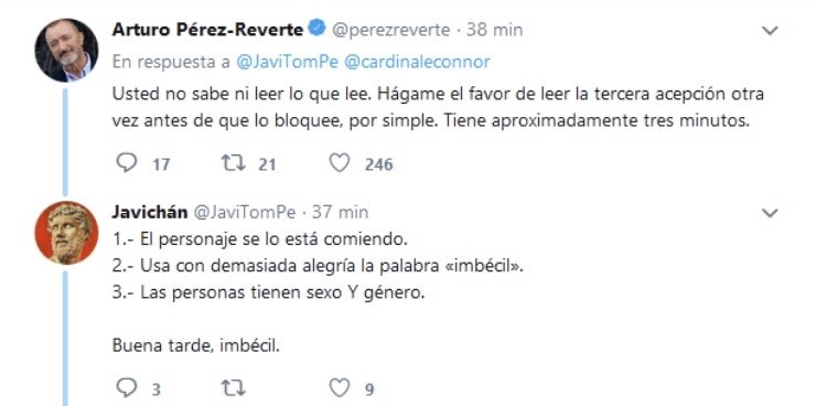 Resposta Arturo Perez Reverte polemica @perezreverte
