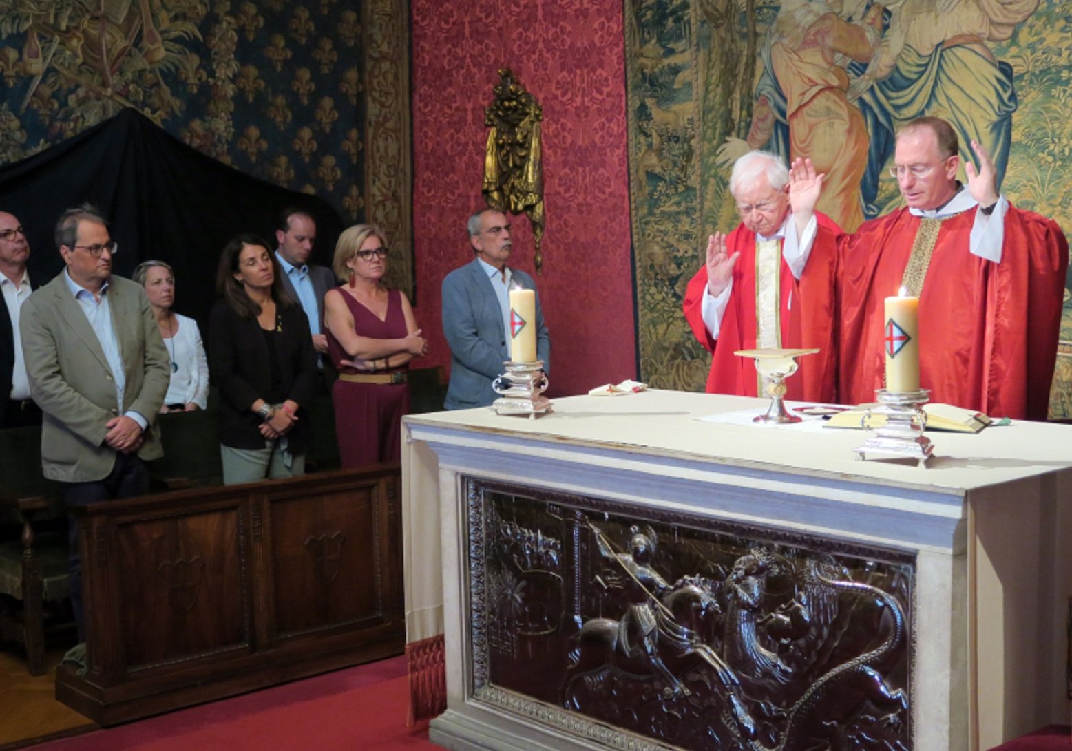 Relevo del prior de la capilla de Sant Jordi, nombrado por Tarradellas hace 42 años