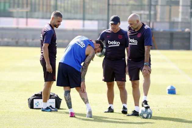 Leo Messi entrenament lesió Barça FC Barcelona