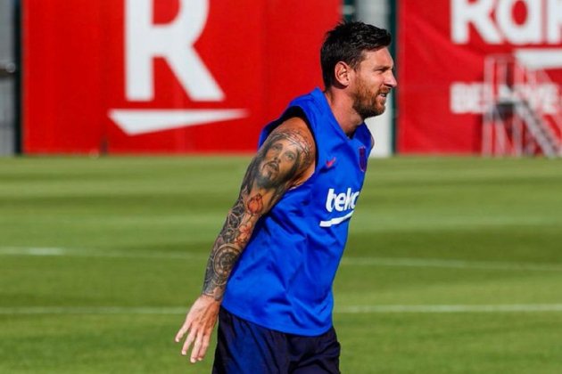 Leo Messi Barça entrenamiento FC Barcelona
