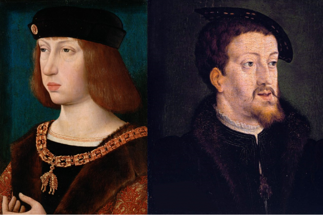 Felip, Carles y Adrià d'Utrecht. Fuente Wikimedia Commons