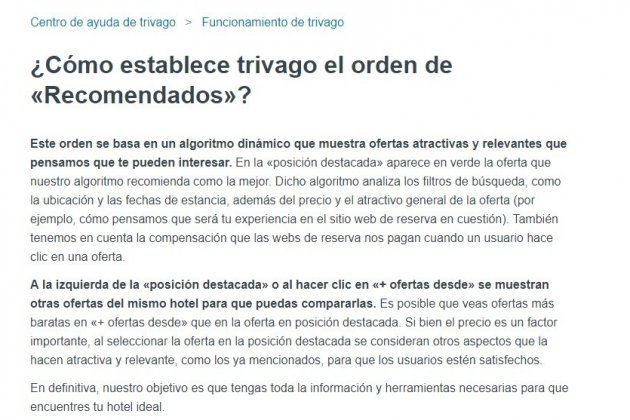 ayuda trivago