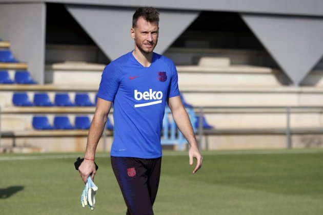 Neto entrenamiento Barça FC Barcelona