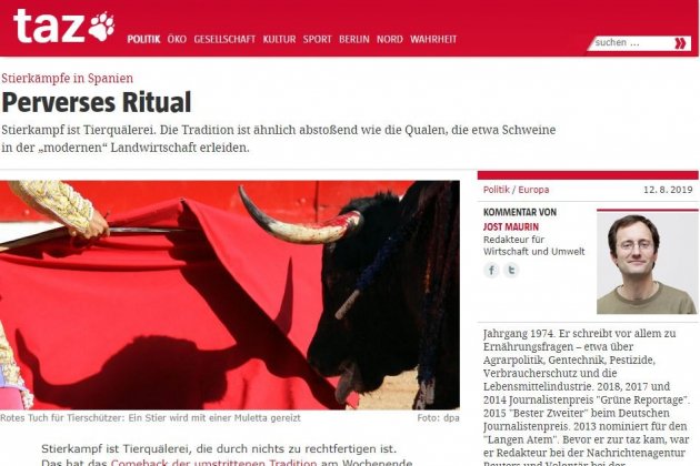 diario alemán tauromaquia