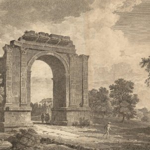Test 71. Monuments històrics catalans. Gravat de l'Arc de Berà (1806) obra d'Alexandre de Laborde. Font Cartoteca de Catalunya Test 71. Monuments històrics catalans. Gravat de l'Arc de Berà (1806) obra d'Alexandre de Laborde. Font Cartoteca de Catalunya