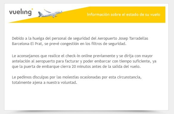 vueling huelga elprat barcelona