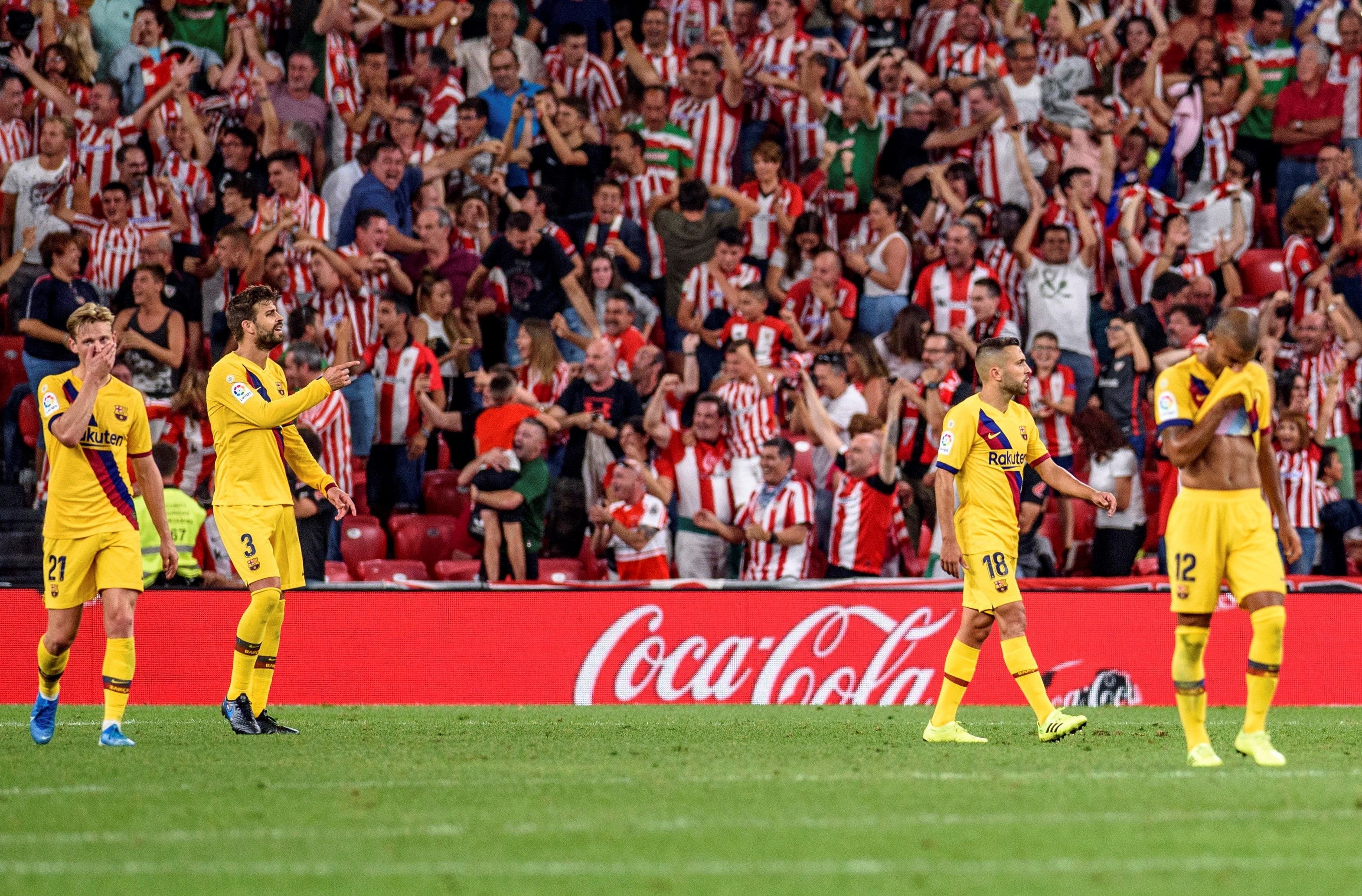 Piqué esbronca Dembélé i el culpa del gol de l'Athletic