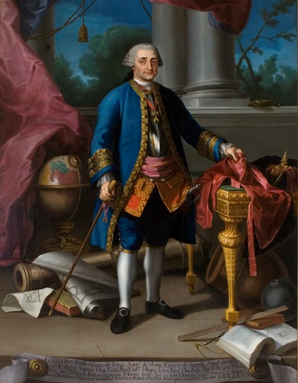 Retrato del conde de Aranda (1769) obra de Ramon Bayeu, que se expone al Museo oscense. Fuente Wikimedia Commons